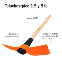 Talacho-Pico Mango de Madera TRUPER