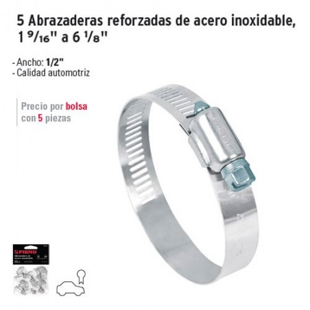 Abrazaderas Reforzadas de Acero Inoxidable FIERO