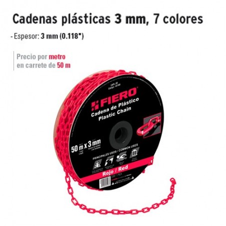 Cadenas Plásticas 3 mm FIERO