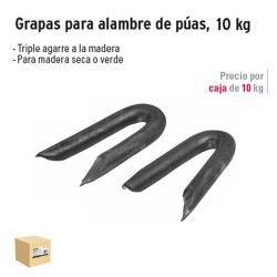 Grapas para Alambre de Púas Negras 10 kg FIERO