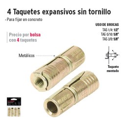 Taquetes Expansivos Sin Tornillo FIERO