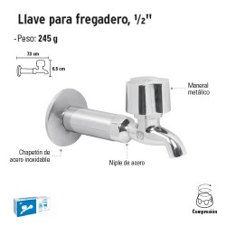 Llave para Fregadero 1/2" FOSET