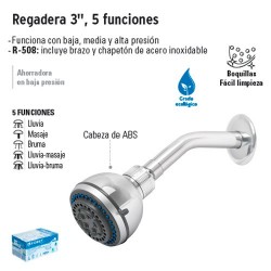 Regadera 3" 5 Funciones FOSET