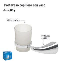 Portavaso Cepillero con Vaso FOSET