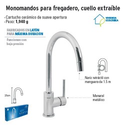 Monomandos Para Fregadero Cuello Extraible FOSET