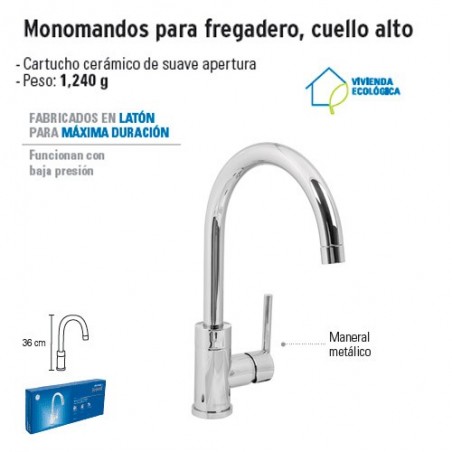 Monomandos para Fregadero Cuello Alto FOSET