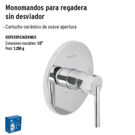 Monomando para Regadera Sin Desviador FOSET